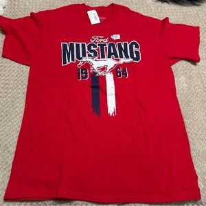 Vtg Sears‎ New with Tags Ford Mustang Red 1964  Graphic Tee Mens large